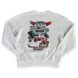 𝅺VINTAGE Harley Davidson Spokes Saloon Crewneck Pullover